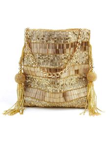 Sac fourre-tout ouvert marron perlé, élégant et fait main, sac à main tendance - Product Image 2