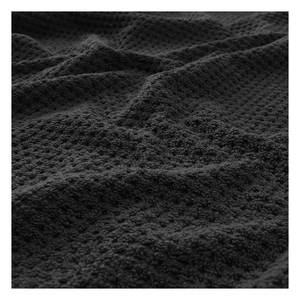 Soft Absorbent Black Cotton <b>Washcloth</b> Towel Solid Color Rectangle for Home Hotel Spa - Product Image 5