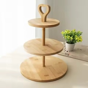 Décoration de centre de table, support à gâteau en bois, présentoir à gâteau, plateau de service pour desserts, table de mariage - Product Image 6