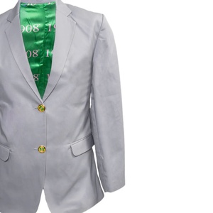 Blazer de sororité pour femmes, vêtements grecs de sororité pour femmes, blazer rose léger avec logo brodé, manteaux décontractés - Product Image 6