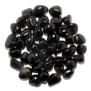 Wholesale Bulk Natural Polished Crystal Black Obsidian Tumbled Stones Healing Crystals Tumble <b>Stone</b> For Home Decoration - Product Image 1