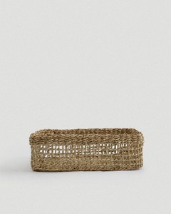 Set of 3 open-weave <b>square</b> seagrass <b>baskets</b> Handmade Storage <b>Basket</b> Wholesale eco-friendly Made in Viet Nam - Product Image 3