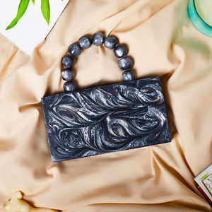 Bolso de noche de lujo de fibra de resina de alta calidad Bolso elegante para fiestas - Product Image 6