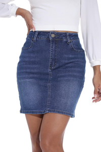 Best Material High Waist Casual Denim Skirt for Women Trendy Fashion Daily Use Bulk Women Demin Skirt - Product Image 5
