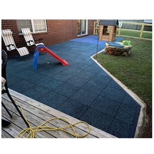 Dalles de sol en caoutchouc emboîtables pour salle de sport intérieure, 25 mm, protection du sol - Product Image 1