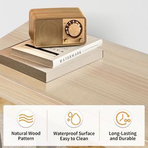Consolle da ingresso in legno naturale da 46 pollici per soggiorno, corridoio e zona divano - Product Image 2