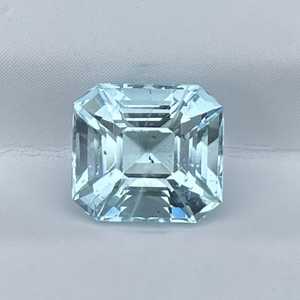 Aigue-marine bleue naturelle taille Asscher, pierre précieuse non montée 2,00 carats ZUBEDA GEMS and JEWELRY pour la fabrication de bijoux, bague, pendentif, vente en gros - Product Image 1