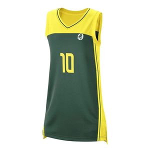 Maillot de basket-ball vert et jaune pour hommes, sans manches, uniforme d'équipe, léger, respirant, pour l'entraînement et les matchs - Product Image 1
