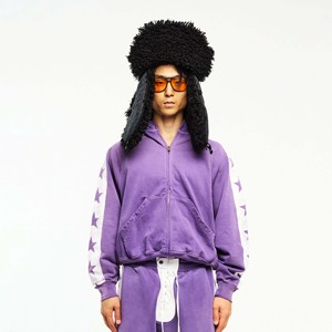 Ensemble de survêtement en coton mélangé épais avec pantalon de jogging confortable, impression sérigraphique personnalisée, haute qualité, 2 pièces - Product Image 4