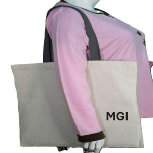 High Quality Custom Fashion 100% Canvas Tote Bag Two Straps Embroidery Music Eco-Friendly Reusable Shoulder Shopping Bag - Product Image 4
