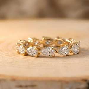 Elegante Anillo de Compromiso de Oro Sólido de 10k, 14k, 18k con Diamante Cultivado en Laboratorio de 2.07ct, Corte Brillante en Forma de Pera, Certificado por IGI, Joyería de Lujo - Product Image 2