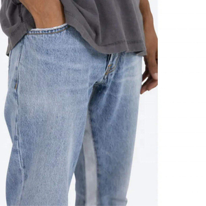 Pantalons en denim de coton classiques personnalisables, style streetwear, pantalons en denim de coton confortables et élégants - Product Image 4