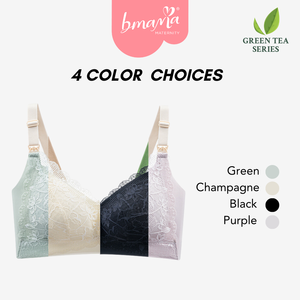 Top de encaje con extracto de té verde de 2 tonos, bragas de Bikini de momias posparto prenatales de talla grande para adultos, acolchado de maternidad sólido - Product Image 5