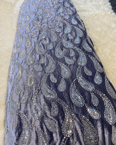 Tissu en dentelle perlée, tissu brodé, maille à sequins, organza pour la couture, abaya, kaftan, vêtements de mariage, fournisseur pour l'exportation, acheteurs - Product Image 4