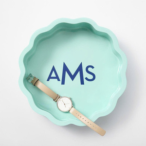 New Arrival Premium Lacquer Tray Handmade Decorative Serving Tray For Home Decor Mini Round Decorative Tray - Product Image 5