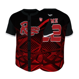 REEMA Maillot de baseball avec logo personnalisé 100% polyester Uniformes d'équipe en vrac Chemise de sport unisexe Chemises de baseball à manches courtes pour hommes et femmes - Product Image 5
