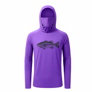Sweat à capuche en polyester léger à séchage rapide, personnalisé, pour la randonnée et la pêche en plein air, avec protection solaire et design par sublimation, manches longues - Product Image 4