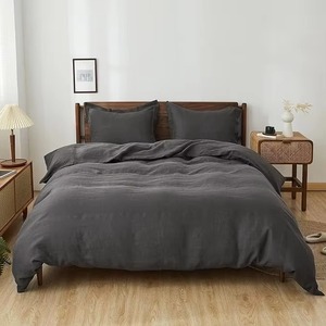 Juego de Edredón de Lino Puro de 2 Piezas, Fundas de Almohada de Tela Lavada, Transpirables, Frescas y Antibacterianas - Product Image 3