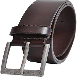 Vintage <b>Leather</b> Casual <b>Belt</b> in Black Brown and <b>Tan</b> Color Premium High Quality <b>Leather</b> with Stitched Buckle - Product Image 4