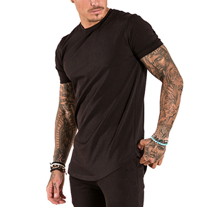 Camiseta de Algodón Negra para Hombre, Manga Corta, Cuello Redondo, Corte Regular, Color Sólido Informal, Transpirable y Ligera - Product Image 4