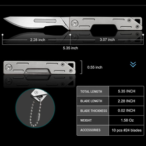 Lame de scalpel chirurgical stérilisée en acier inoxydable de haute qualité pour la médecine professionnelle, la clinique et la chirurgie générale - Product Image 6