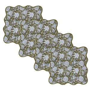 High Quality Best Scallop Napkins for Home and Hotel Restaurant Use Wholesale High Quality Wood Block Print Colored Customizable - Product Image 1