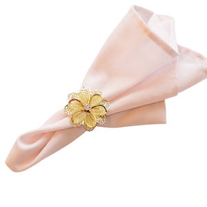 Handmade Gold Plated Metal Napkin Rings With Natural Cane Weaving Set Of 4 Luxury <b>Table</b> Decor <b>For</b> Wedding Banquet Hotel Dining - Product Image 4