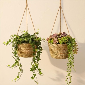 Eco-Friendly Modern Rattan Woven <b>Flower</b> Pot <b>Basket</b> Handmade Planter with Customizable Capacity <b>for</b> Patio Balcony Garden - Product Image 4