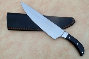 Professional Chef <b>Knife</b> Stainless Steel Blade Wood Handle Full Tang Handmade Eco-Friendly Ambidextrous Industrial Style OEM ODM - Product Image 6