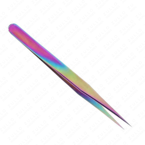OEM Rainbow Stainless Steel Eyelash Extension Tweezers I Shaped Pointed Tip Custom Private Label Beauty <b>Tool</b> - Product Image 6