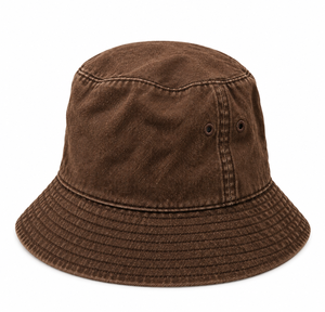 Sombrero de Pescador de Algodón Lavado Marrón, Plegable, Casual, para Verano, Protección Solar - Product Image 1