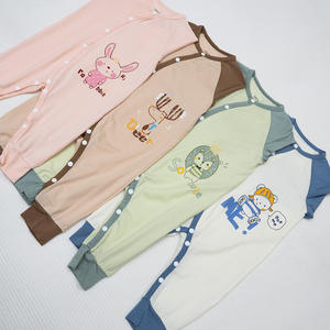 Conjunto Unisex para Bebé Dokma ALB02 (Manga Larga) con un Solo Botón, Diseño de Dibujos Animados, Tejido de Punto Transpirable, 4 Estaciones, 95% Modal + 5% Elastano - Product Image 1