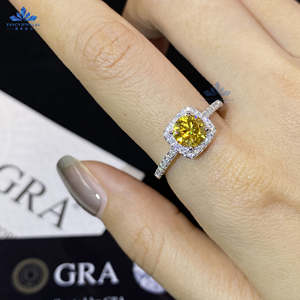 Anillo de Moissanita Casual de Plata de Ley 925 con Corte Brillante de 6.5mm y 1ct, VVS, para Mujer, Joyería de Moda de Fabricante - Product Image 5