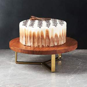 Base para Pastel de Madera Estilo Rústico, Ecológica, Apta para Horno, para Celebraciones de Aniversario, Centro de Mesa, Acabado Marrón Natural Elegante - Product Image 5