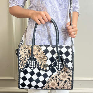 Nouveau Sac Fourre-tout en Cuir de Vachette Gravé, Vente en Gros Directe Usine, Grande Capacité, Sac à Bandoulière Tendance, Sac à Main Cadeau pour Femmes - Product Image 4