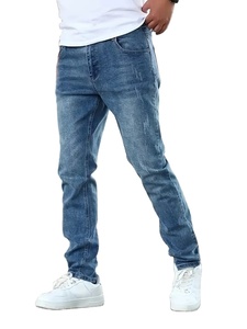Pantalon en jean décontracté pour homme, mi-extensible, adouci, de haute qualité, écologique, coupe-vent, 4 saisons - Product Image 2