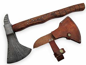 Steel Craft International's High Quality Handmade Damascus Steel Multi-Purpose <b>Axe</b> with Wooden Handle New <b>Camping</b> <b>Axe</b> Head - Product Image 5