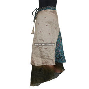 2026 High Quality Women Magic <b>Wrap</b> Long <b>Skirt</b> Women Latest Fashion Silk <b>Wrap</b> Around <b>Skirt</b> Boho Maxi Reversible Tube Designer - Product Image 3