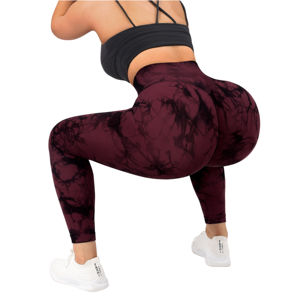 Leggings de yoga durables pour l'entraînement sportif, taille haute, extensibles, lisses, sans coutures, sculptants, avec soutien et taille élastique. - Product Image 6