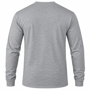 Camiseta de manga larga Phi Beta Sigma en gris jaspeado con gráfico de letras griegas en blanco y azul, cuello redondo, unisex, para fraternidad griega. - Product Image 4