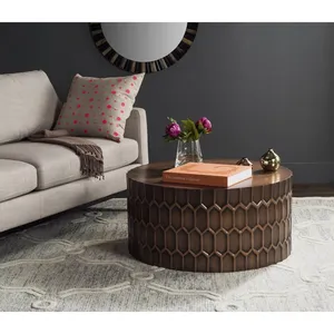 Patio Metal Coffee <b>Table</b> with Decorative Iron Frame Outdoor Living FurnitureMinimalist Slim Profile <b>Console</b> <b>Table</b> with <b>Gold</b> - Product Image 4