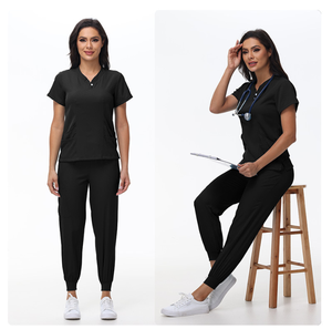 Tenues médicales de qualité supérieure pour femmes, deux pièces, avec logo personnalisé, respirantes, pour infirmières, ensembles de jogging uniformes pour hôpitaux - Product Image 3
