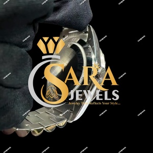 Relojes Mecánicos Automáticos VVS de Alta Demanda, Totalmente Cubiertos de Diamantes, Esfera de Diamante Natural Plateada, Disponibles para la Venta - Product Image 1