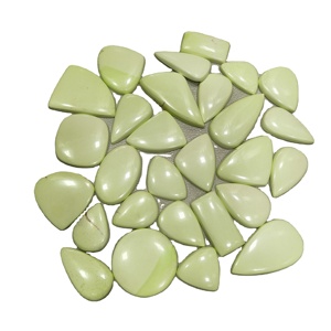 Crisoprasa de Limón Natural al por Mayor, Cabujones de Buena Calidad, Piedras Preciosas Sueltas para la Fabricación de Joyería Artesanal, Forma Mixta, 20-45 mm, 8-12 g - Product Image 6