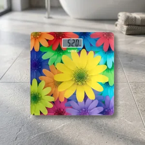 Báscula Digital Personal Venus con Diseño Floral, Pantalla LCD, Precisión de 0.1g, Vidrio Templado, Uso Doméstico - Product Image 1