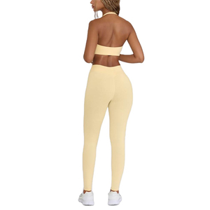 Vêtements de sport personnalisés avec logo, ensembles de leggings et de soutiens-gorge de sport, ensembles de yoga pour femmes, ensembles de fitness pour femmes - Product Image 4