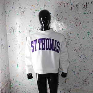 Sweat-shirts ST THOMAS à col montant 450 GSM avec broderie personnalisée, coupe ample et carrée, en molleton 100% coton French Terry - Product Image 2
