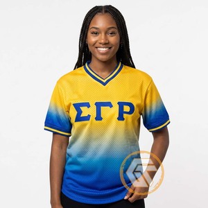 Camiseta Ecológica Personalizada de la Hermandad Femenina Sigma Gamma Rho, Sublimada, de Alta Calidad, Transpirable, Cuello en V, Manga Corta, para Verano - Product Image 2