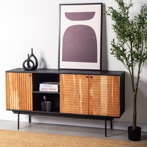 Aparador de Madera Vandana Falcon Vento con Tapa Negra para Interiores de Hogar Modernos y Elegantes - Product Image 4