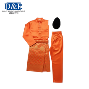Meilleures ventes : Ensemble Baju Melayu en satin pour homme, OEM malaisien, tenue traditionnelle musulmane, vêtements islamiques, coupe moderne, mode Raya 2024 - Product Image 5